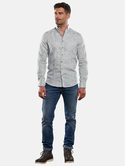 ENGBERS GERMANY Herren Langarm-Hemd aus Leinen Hellgrau 31636 ENGBERS GERMANY Herren Langarm-Hemd aus Leinen Hellgrau 31636
