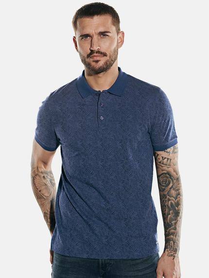 emilio adani Sommerliches Poloshirt mit Print Marineblau
