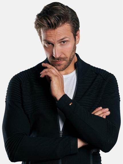emilio adani Herren Sportiver Strickcardigan Schwarz 30420 emilio adani Herren Sportiver Strickcardigan Schwarz 30420