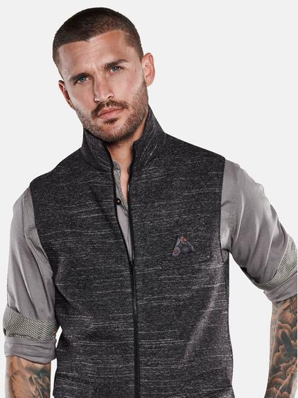 emilio adani Herren Sakko-Weste mit Zipper Grau 33314 emilio adani Herren Sakko-Weste mit Zipper Grau 33314