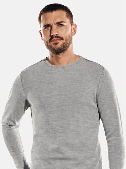emilio adani Herren Rundhals-Shirt Grau 31928
