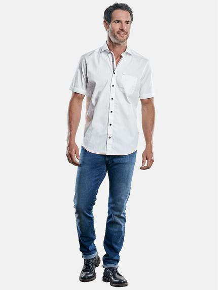 engbers Herren sommerliches Kurzarmhemd Reinweiss 29474