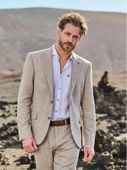 engbers Herren Anzug-Sakko slim fit Beige 38396 engbers Herren Anzug-Sakko slim fit Beige 38396