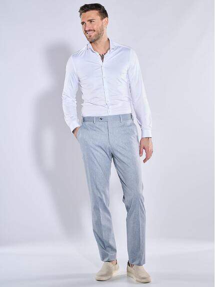 emilio adani Herren Anzug-Hose strukturiert Blau 38443 emilio adani Herren Anzug-Hose strukturiert Blau 38443