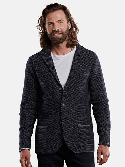emilio adani Softes struktur-Stricksakko Marineblau