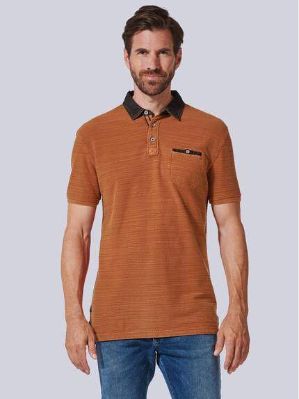 engbers Polo-Shirt strukturiert Rostorange