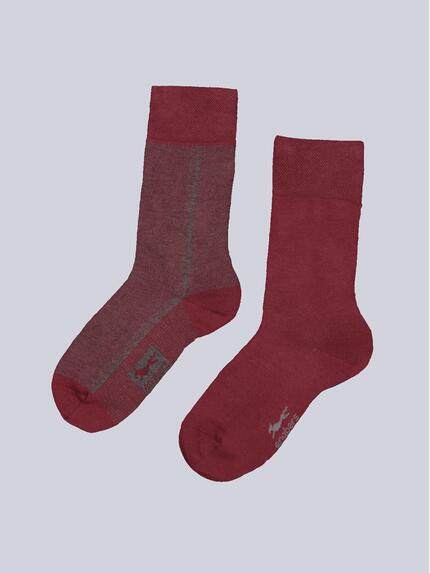 engbers Socke gemustert Bordeaux