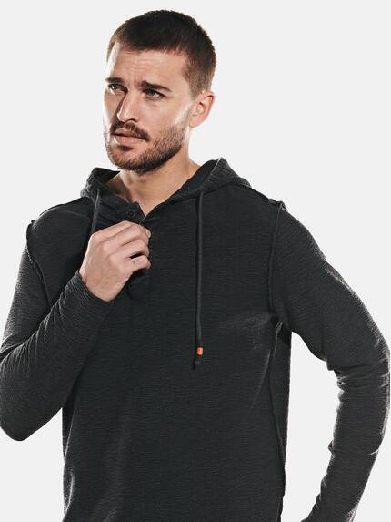 emilio adani Herren Langarm-Shirt mit Kapuze Grau 31983 emilio adani Herren Langarm-Shirt mit Kapuze Grau 31983