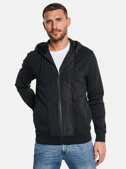 emilio adani Innovative Sweatjacke mit Kapuze Schwarz