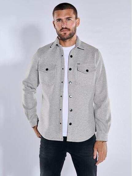 emilio adani Herren Overshirt uni Grau 37632