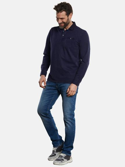 engbers Herren Poloshirt langarm Blau 32786 engbers Herren Poloshirt langarm Blau 32786