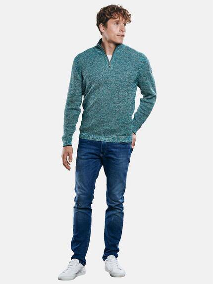 engbers Herren Troyer Pullover mit Stehkragen Türkis 30912 engbers Herren Troyer Pullover mit Stehkragen Türkis 30912