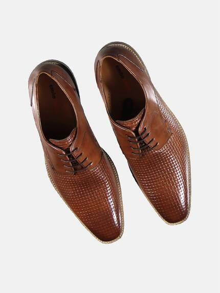 emilio adani Herren Business-Schuh mit Prägung Braun 31458