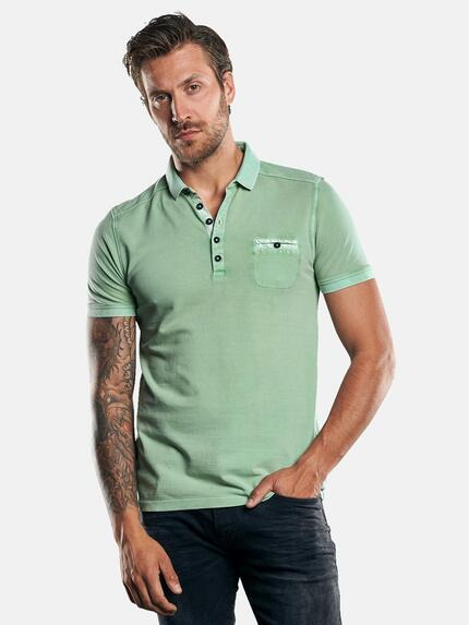 emilio adani Poloshirt mit individuellen Designdetails Hellgruen