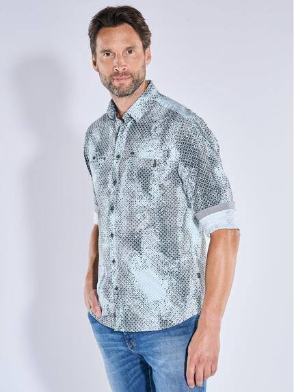 engbers Herren Langarm-Hemd gemustert Saphirblau 39242 engbers Herren Langarm-Hemd gemustert Saphirblau 39242