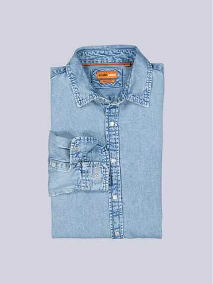 emilio adani Herren Hemd uni Hellblau 40927