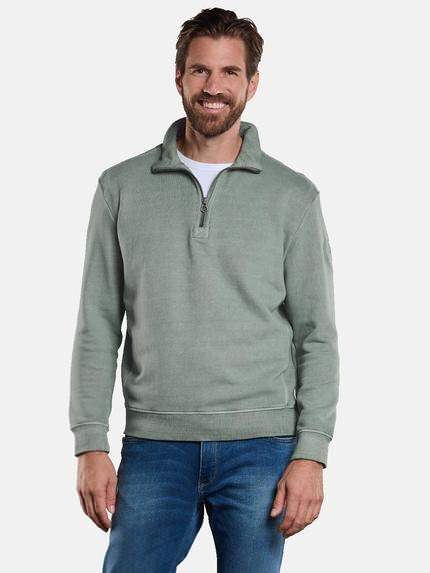 engbers Sweatshirt mit Stehkragen Cyangruen