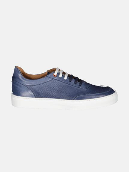 emilio adani Leder-Sneaker Saphirblau