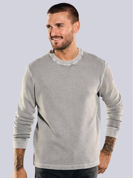 emilio adani Herren Sweatshirt uni Grau 35624 emilio adani Herren Sweatshirt uni Grau 35624