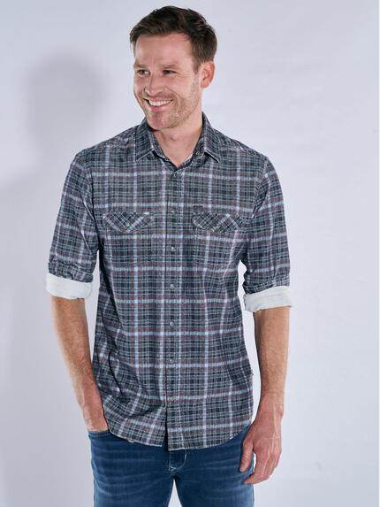 engbers Herren Langarm-Hemd gemustert Grau 39468 engbers Herren Langarm-Hemd gemustert Grau 39468