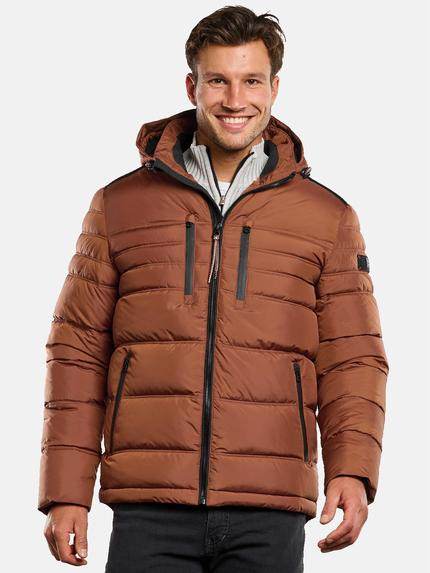 engbers Steppjacke abnehmbarer Kapuze Rostorange