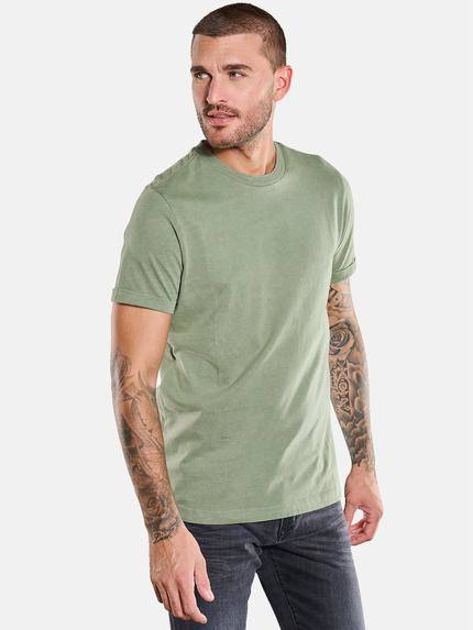 emilio adani T-Shirt uni Blassgruen