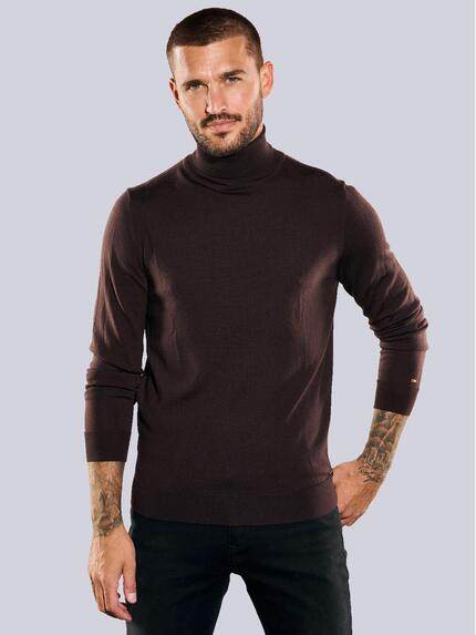 emilio adani Pullover mit Rollkragen Bordeaux