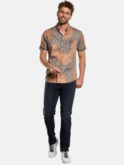 engbers Herren Kurzarm-Hemd gemustert Dunkelorange 33038 engbers Herren Kurzarm-Hemd gemustert Dunkelorange 33038