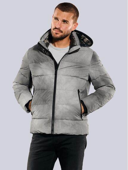 emilio adani Steppjacke mit Kapuze Silbergrau