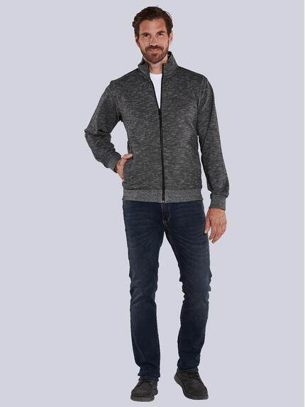 engbers Herren Sweatjacke mit Stehkragen Grau 35738 engbers Herren Sweatjacke mit Stehkragen Grau 35738
