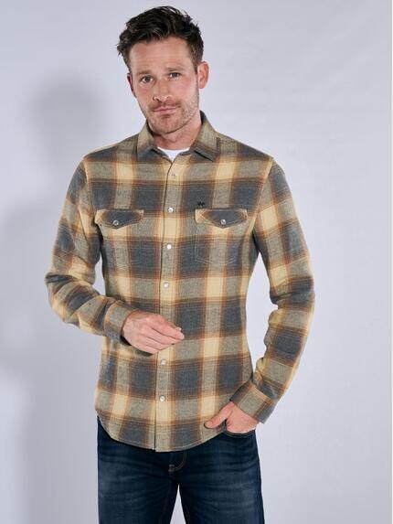 engbers Herren Langarm-Hemd kariert Safrangelb 37585 engbers Herren Langarm-Hemd kariert Safrangelb 37585