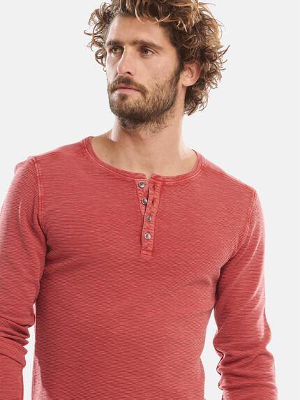 emilio adani Herren Sportives Henley Shirt Orange 30199 emilio adani Herren Sportives Henley Shirt Orange 30199