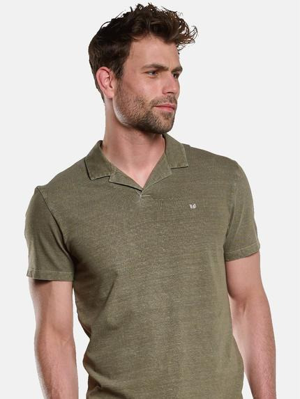 ENGBERS GERMANY Herren Polo-Shirt mit Leinen-Anteil Oliv 33107 ENGBERS GERMANY Herren Polo-Shirt mit Leinen-Anteil Oliv 33107