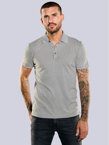 emilio adani Polo-Shirt uni Silbergrau