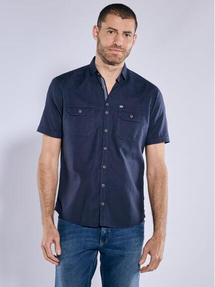 engbers Kurzarm-Hemd regular Marineblau
