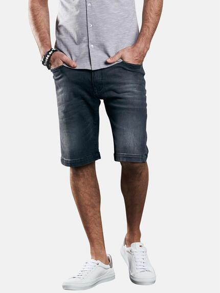 emilio adani Elastische Jeans-Shorts mit modischer Waschung Anthrazit