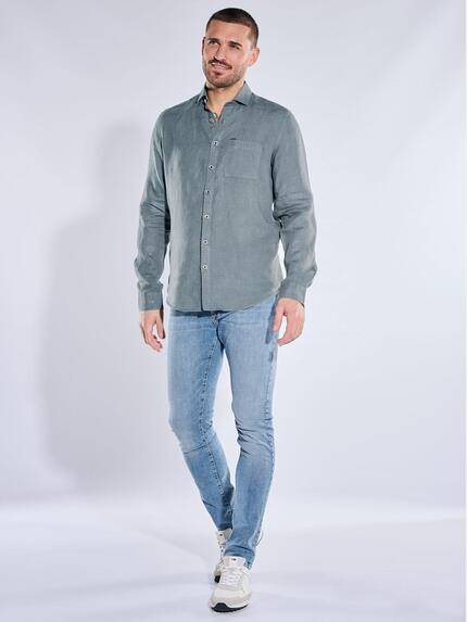 emilio adani Herren Hemd uni Dunkelgruen 40342 emilio adani Herren Hemd uni Dunkelgruen 40342