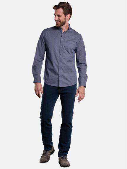 engbers Herren Langarm-Hemd gemustert Blau 34090 engbers Herren Langarm-Hemd gemustert Blau 34090