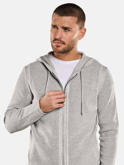 emilio adani Herren Strickjacke mit Kapuze Grau 33010 emilio adani Herren Strickjacke mit Kapuze Grau 33010