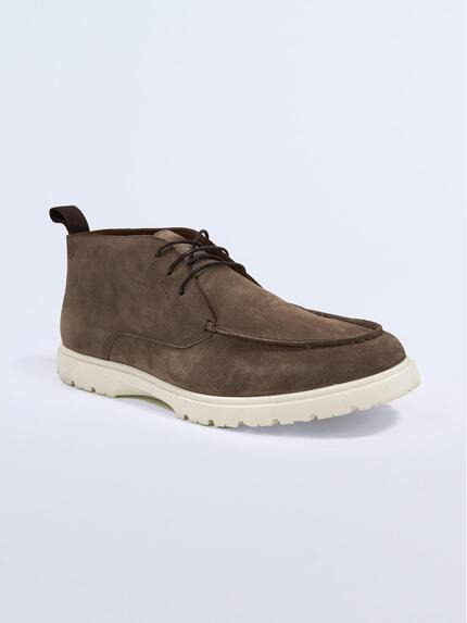 emilio adani Boots aus Verlours-Leder Braunbeige