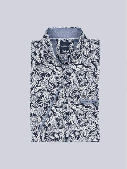 engbers Herren Kurzarm-Hemd gemustert Marineblau 38874 engbers Herren Kurzarm-Hemd gemustert Marineblau 38874