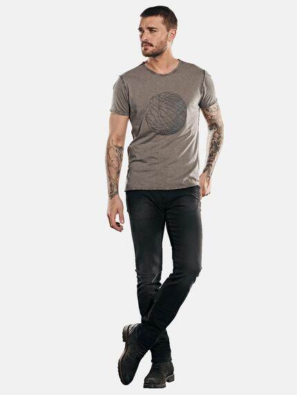 emilio adani Herren T-Shirt Rundhals Braun 31926 emilio adani Herren T-Shirt Rundhals Braun 31926