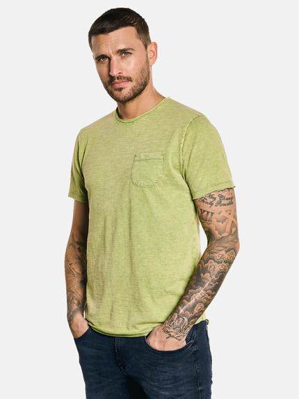 emilio adani T-Shirt mit Streifenmuster Blassgruen