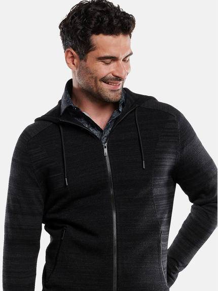 ENGBERS GERMANY Herren Cardigan aus Merinowolle Schwarz 32158 ENGBERS GERMANY Herren Cardigan aus Merinowolle Schwarz 32158