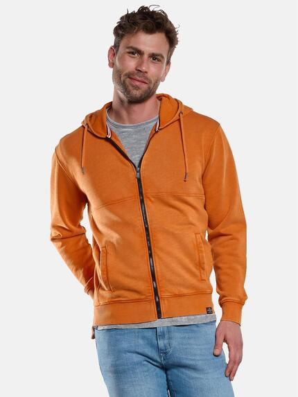 engbers Sweatjacke mit Kapuze Dunkelorange