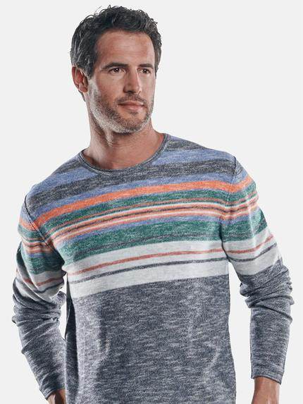 engbers Herren Gestreifter Rundhalspullover Saphirblau 30434 engbers Herren Gestreifter Rundhalspullover Saphirblau 30434