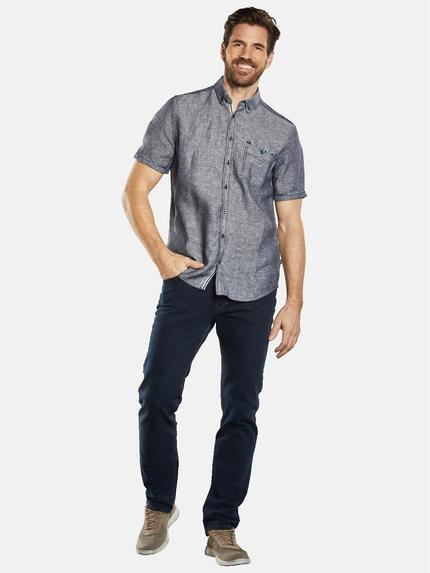 engbers Herren Kurzarm-Hemd aus Leinen Marineblau 34664 engbers Herren Kurzarm-Hemd aus Leinen Marineblau 34664