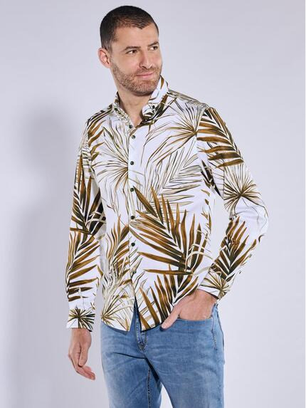 ENGBERS GERMANY Langarm-Hemd slim fit Beige