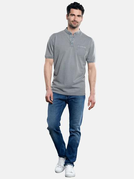 engbers Herren Serafinoshirt mit Stehkragen Grau 31106 engbers Herren Serafinoshirt mit Stehkragen Grau 31106