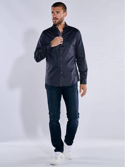 emilio adani Herren Langarm-Hemd "My Favorite" Saphirblau 35154 emilio adani Herren Langarm-Hemd "My Favorite" Saphirblau 35154